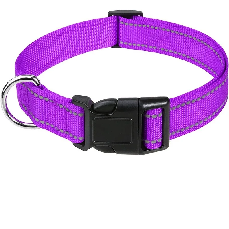 Reflective Nylon Dog Collar For Small Medium And Large Dogs_voghion.com