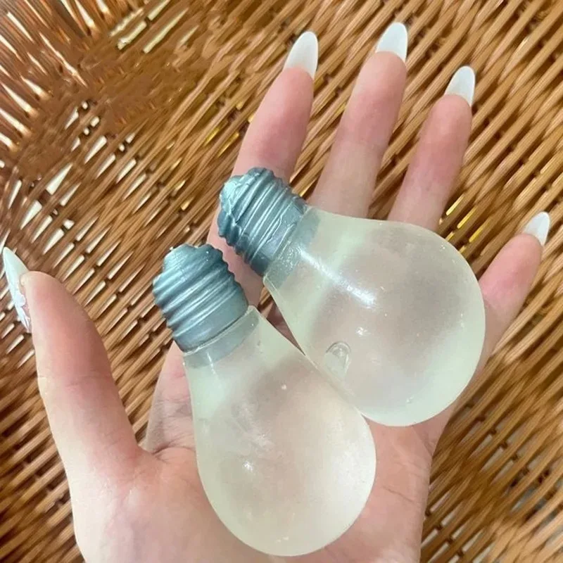 Squishy Light Bulb Maltose Luminous Squeeze Toy Slow Rebound Sensory Fidget Toy Anxiety Relief Novelty Funny Decompression Gift image 3