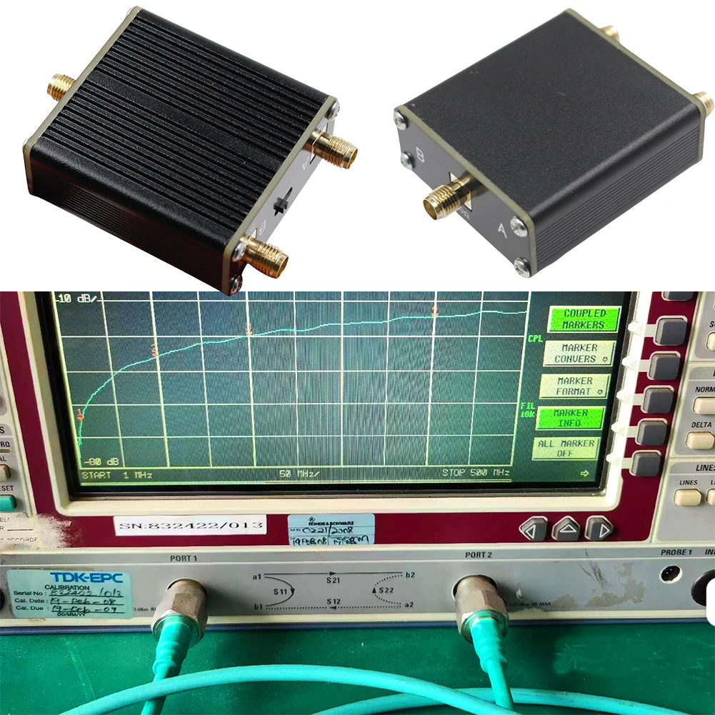 10W 1-to-2 RF Switch Aluminum Alloy DC-500Mhz High Frequency Switch Portable SDR Transceivers Radio Switch