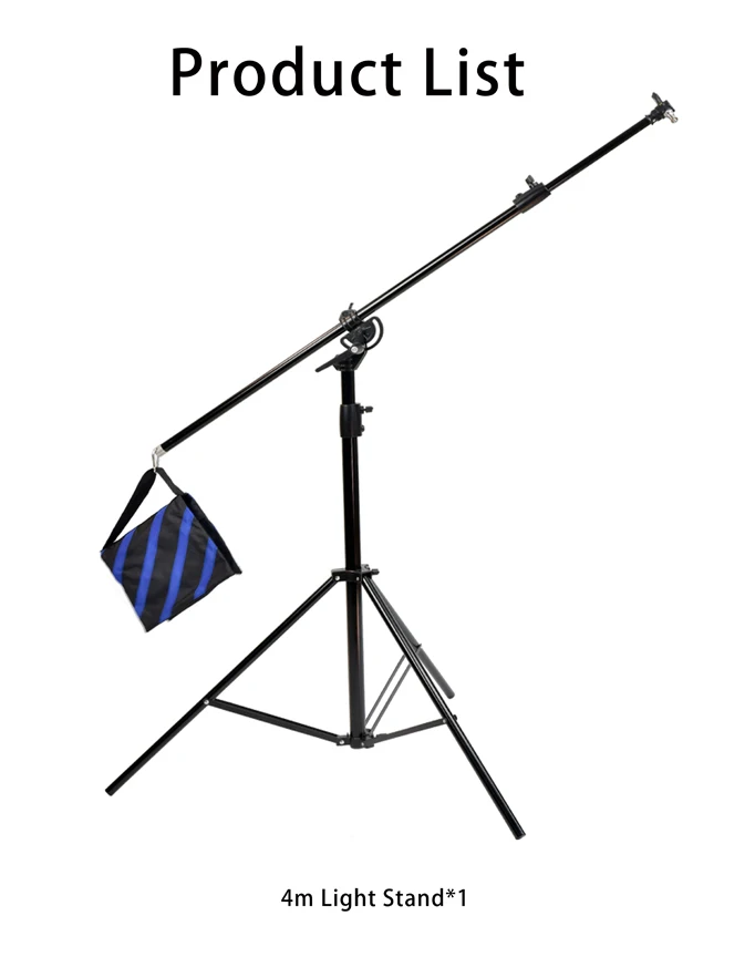 المهنية 2 في 1 متعددة الأغراض ضوء حامل بوم الذراع الألومنيوم ترايبود متعدد العلامات التجارية متوافق مع استوديو الصور الملحقات #3