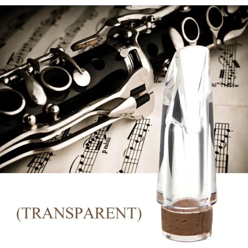 1Pc Transparent Clarinet Mouthpiece Transparent Flute Head For Enhancing Your Performance Standard Size Clarinet Mouthpiece