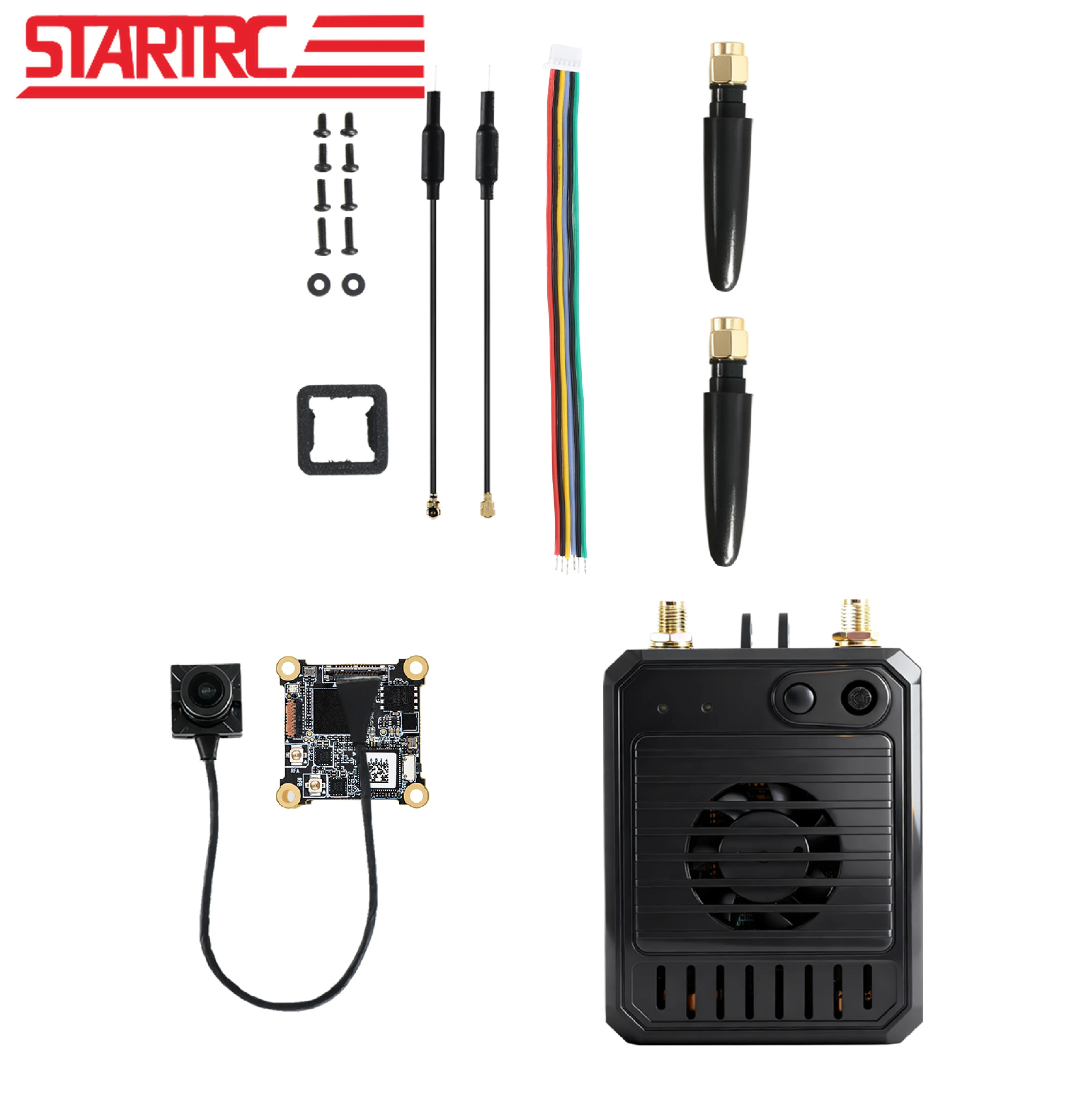 

STARTRC VT5 5,8G FPV видеопередатчик и приемник с двойной антенной, набор для передачи цифрового изображения для радиоуправляемого самолета дальнего действия