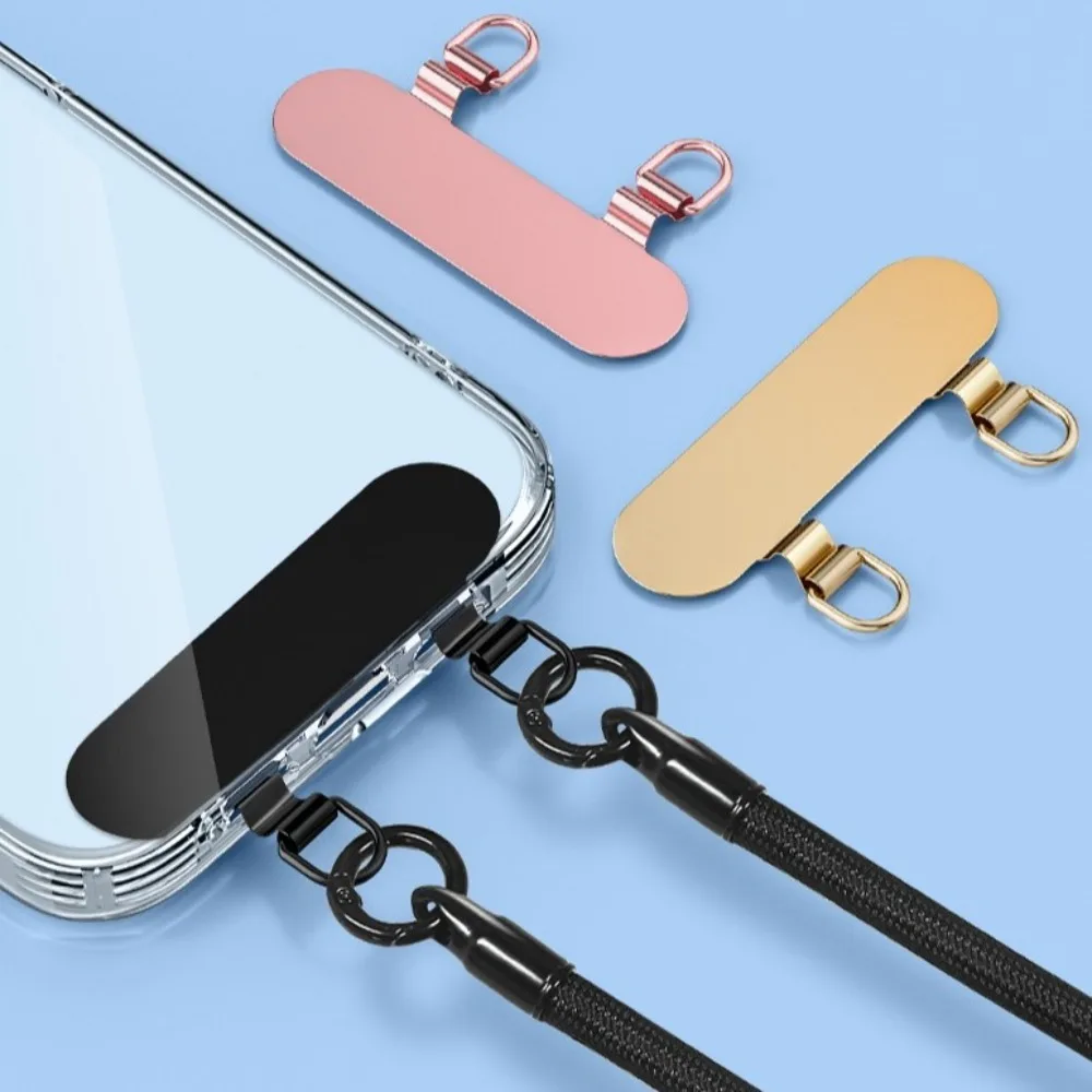 New Stainless Steel Phone Lanyard Patch Clips 2 Hooks Replacement Metal Gasket Ultra-thin Phone Lanyard Connecter