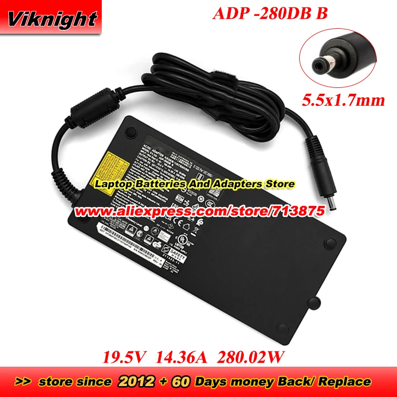 ADP -280DB B 19.5V 14.36A 280.02W AC Adapter For Predator laptop with 5.5x1.7mm tip