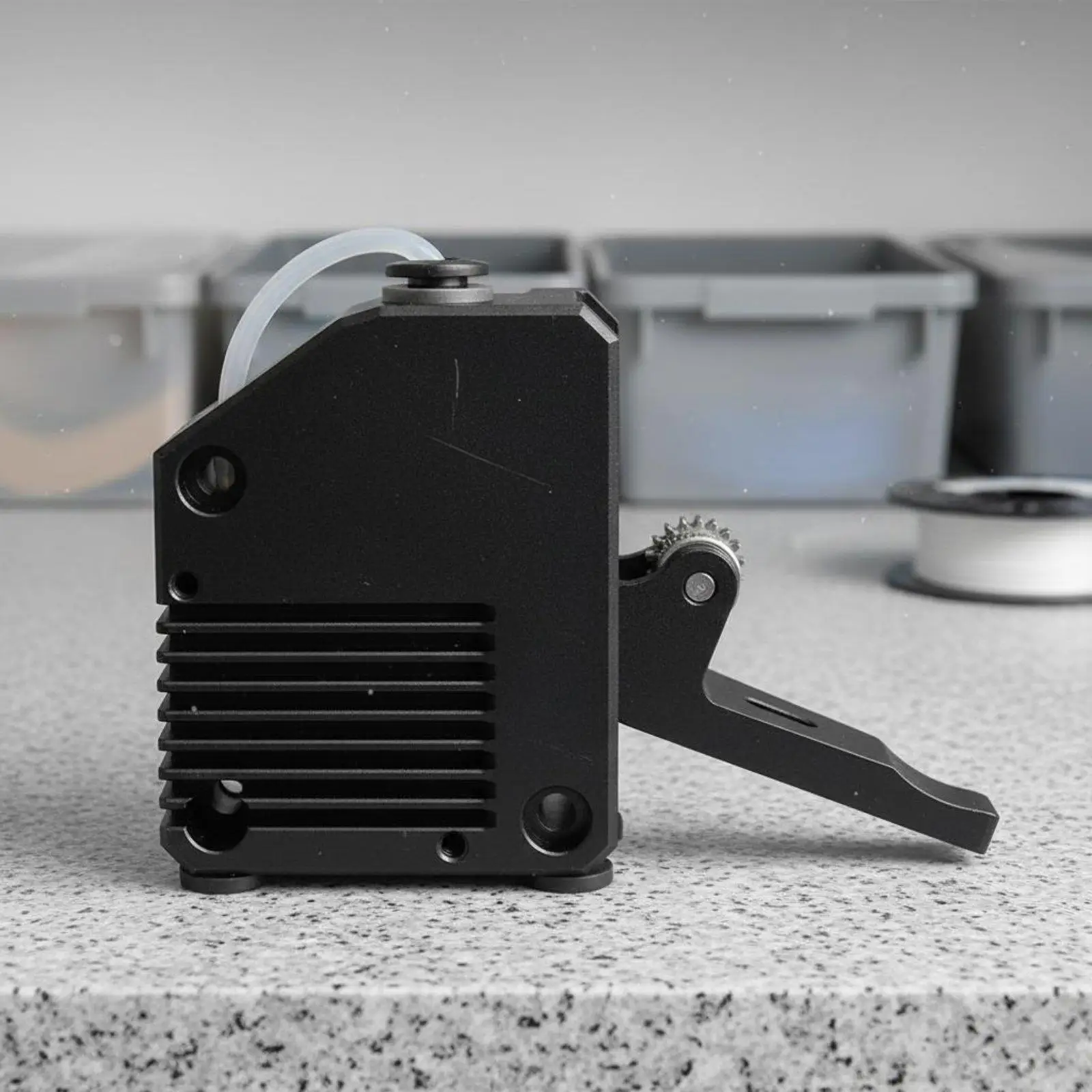 3D Printer Extruder Metal Dual Gear Filament Feeder for Precise Feeding with CNC Machined Gears for Large Nozzle Flow