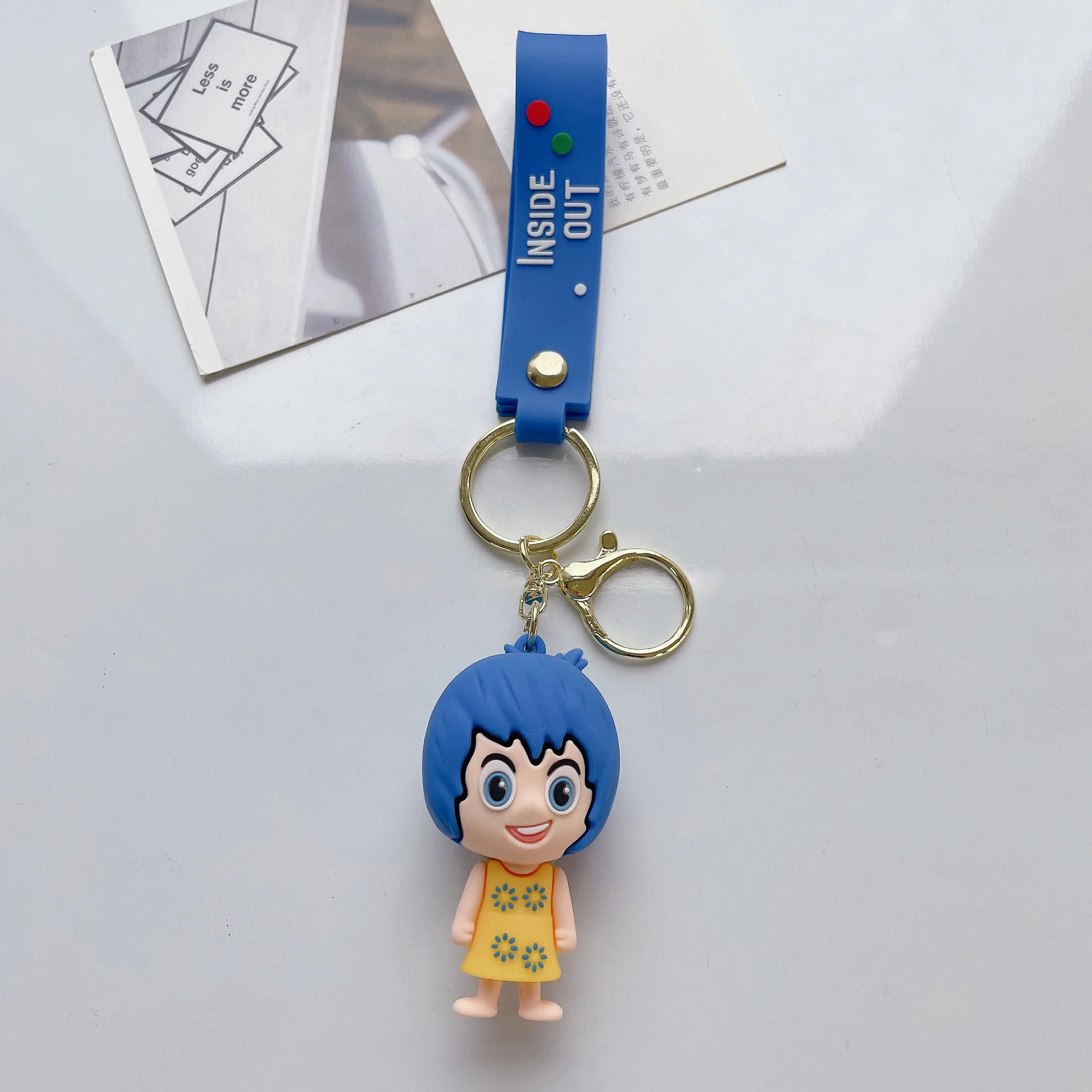 New Cartoon Inside Out Keychain Pendant Personality Creative Soft Glue Doll Cross-Border Sales Small Pendant