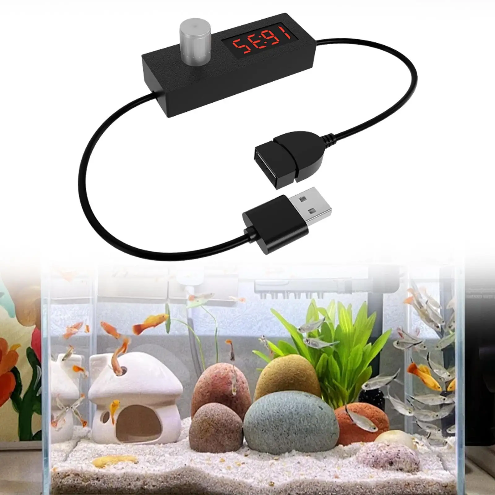 USB Power Timer Cord Plug and Play Timing Power-off USB Power Cord for USB LED Strips USB Ceiling Fan Fish Tank USB Lamp Bulb