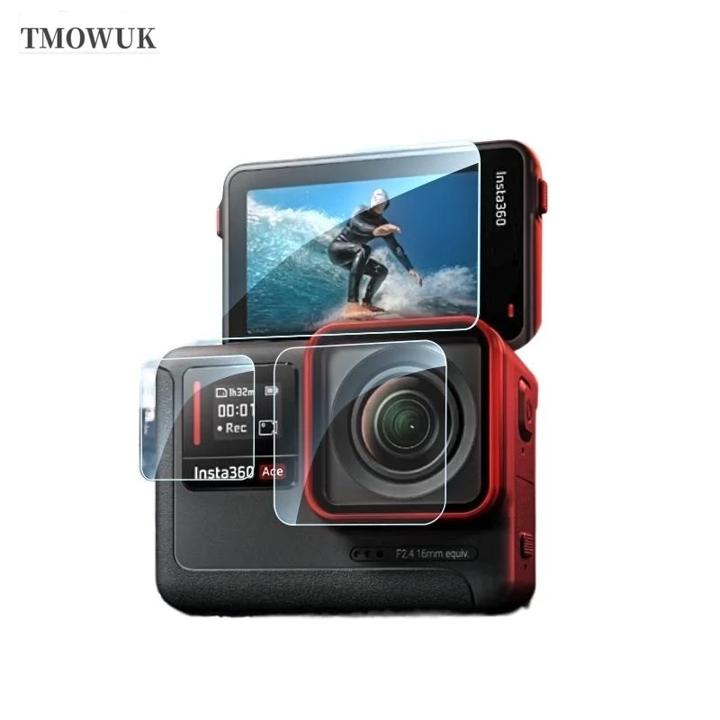 Hard Tempered Glass LCD Display Screen Protector+TPU Soft Lens Film Cover For Insta360 GO 3S Action Camera GO3S Case Accessories