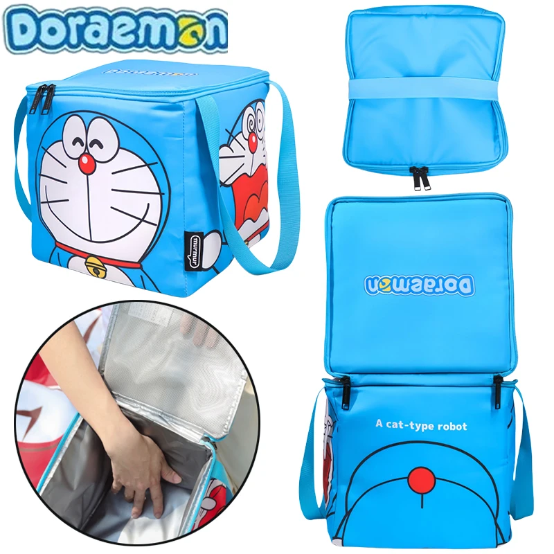 

Doraemon Cartoon Portable Thermal Bag Large Capacity Insulated Box Office Bento Box Outdoor Thermal Picnic Food Ice Bags Handbag