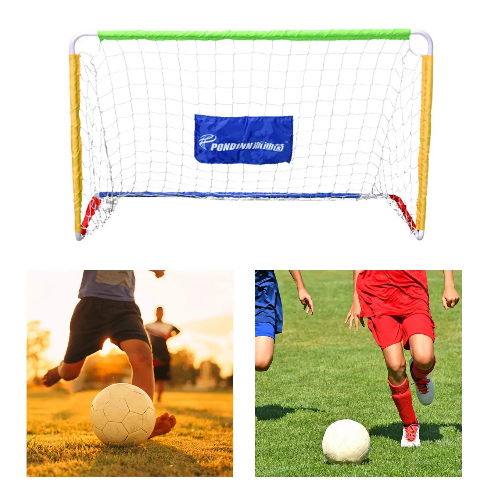 

Kids Soccer Goals for Backyard Compact Outdoors Game for Park Beach Backyard