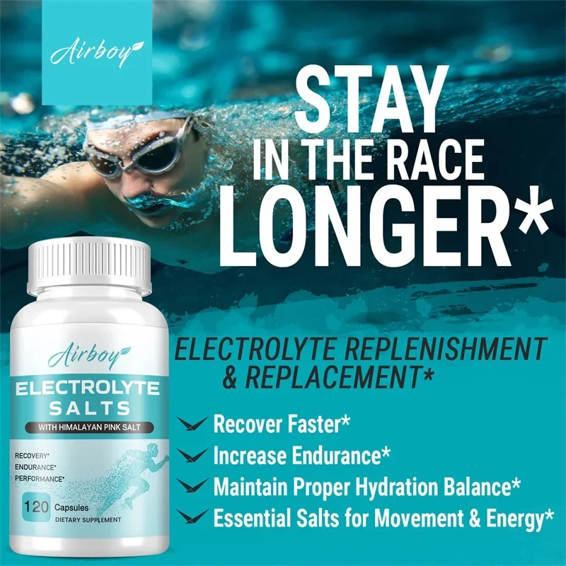 Electrolyte Salts Capsules - Supports Electrolyte Balance, Promotes Muscle Recovery, Reduces Muscle Cramping Supplement - Image 5
