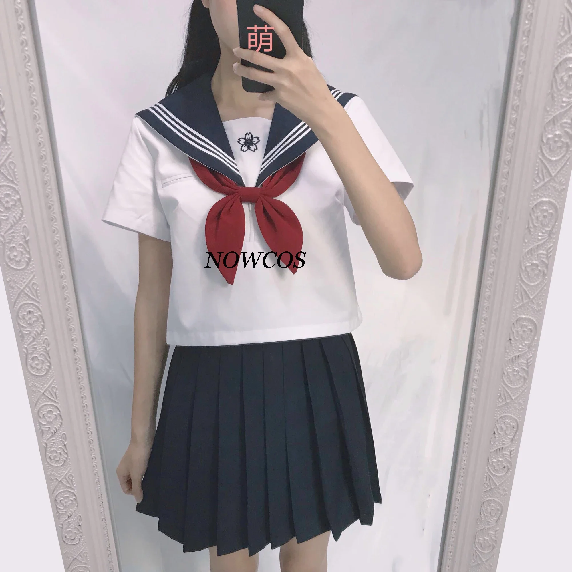 สไตล์ญี่ปุ่นสาวซากุระกระโปรง JK College กะลาสีเครื่องแต่งกายจีบอะนิเมะเสื้อกันหนาว-สาวแฟชั่นเสื้อผ้า