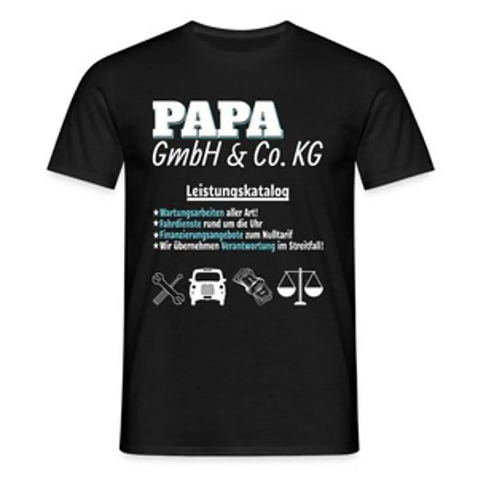 Camiseta Masculina Vintage Lavada Versátil Macia Firma Papa GmbH & Co KG para o Dia dos Pais - Roupa Designer Masculina
