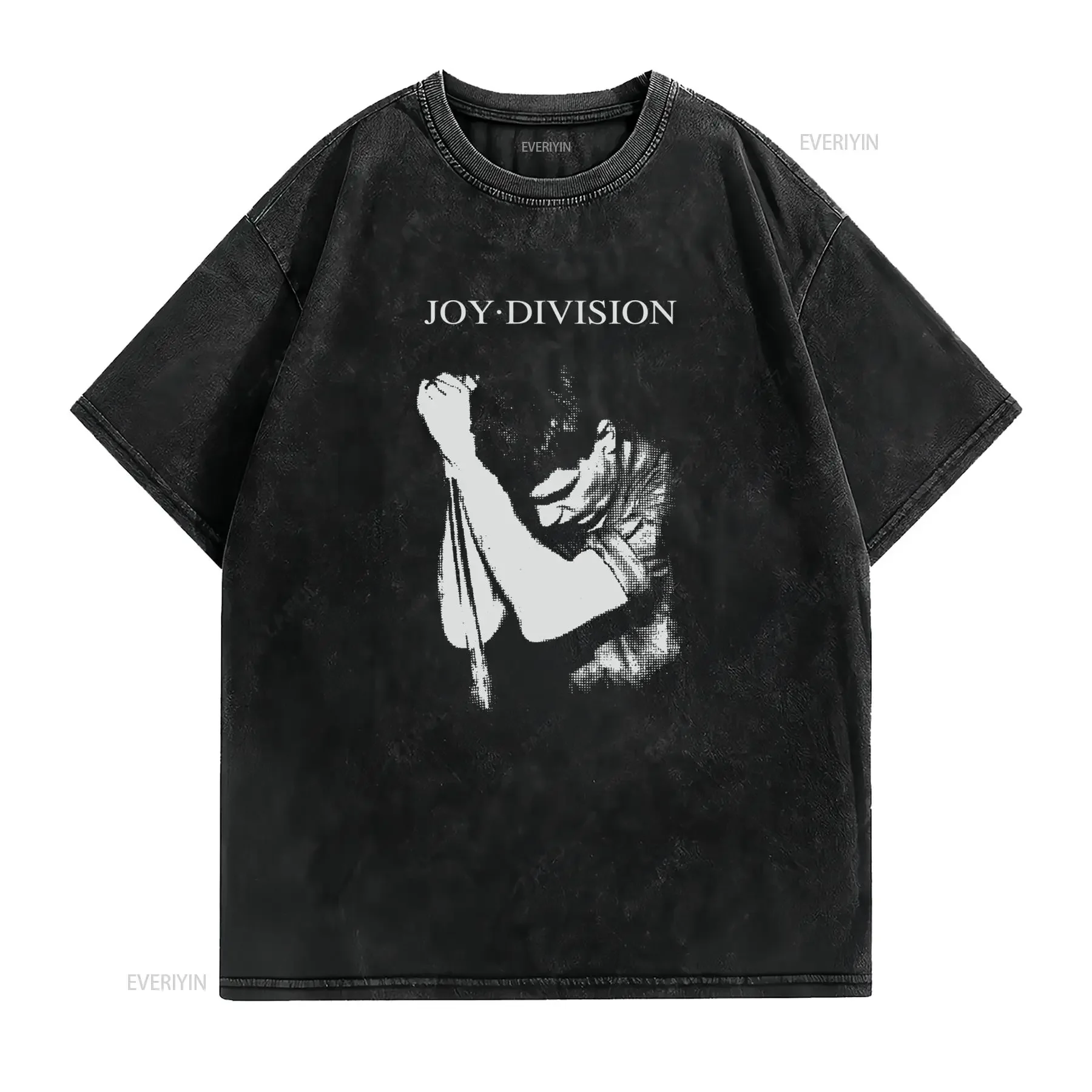Maglietta Joy Division Design Vintage Tour Concerto Rock Girocollo Tessuto Leggermente Elasticizzato Vestibilità Regolare