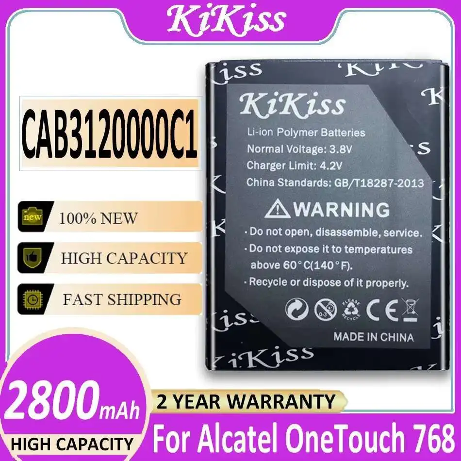 

Аккумулятор мобильного телефона CAB3120000C1 CAB23A0000C1 2800 мАч для Alcatel One Touch 768 OT800 OT710 OT880A OT888A OT-710D OT-768T