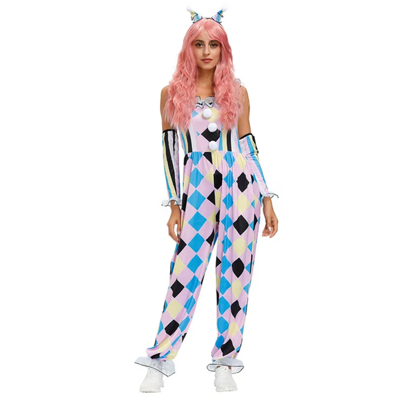 Sexy Vrouwen Circus Clown Kostuum Clown Halloween Cosplay Verkleedkleding