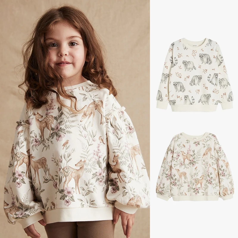 Giacca/cappotto primaverile e autunnale per bambini felpe con cappuccio da bambina pullover in cotone a maniche lunghe o-collo moda abbigliamento