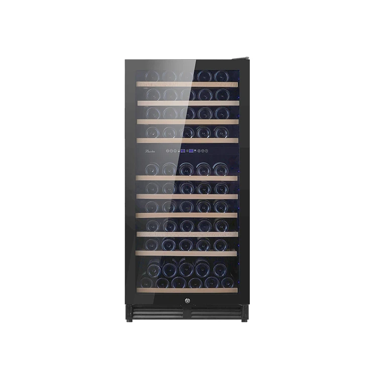 110 Bottle Wine Cooler, Dual-Zone Stainless Steel Wine Fridge, Compressor Air Cooling Refrigerator, Freestanding Cellar