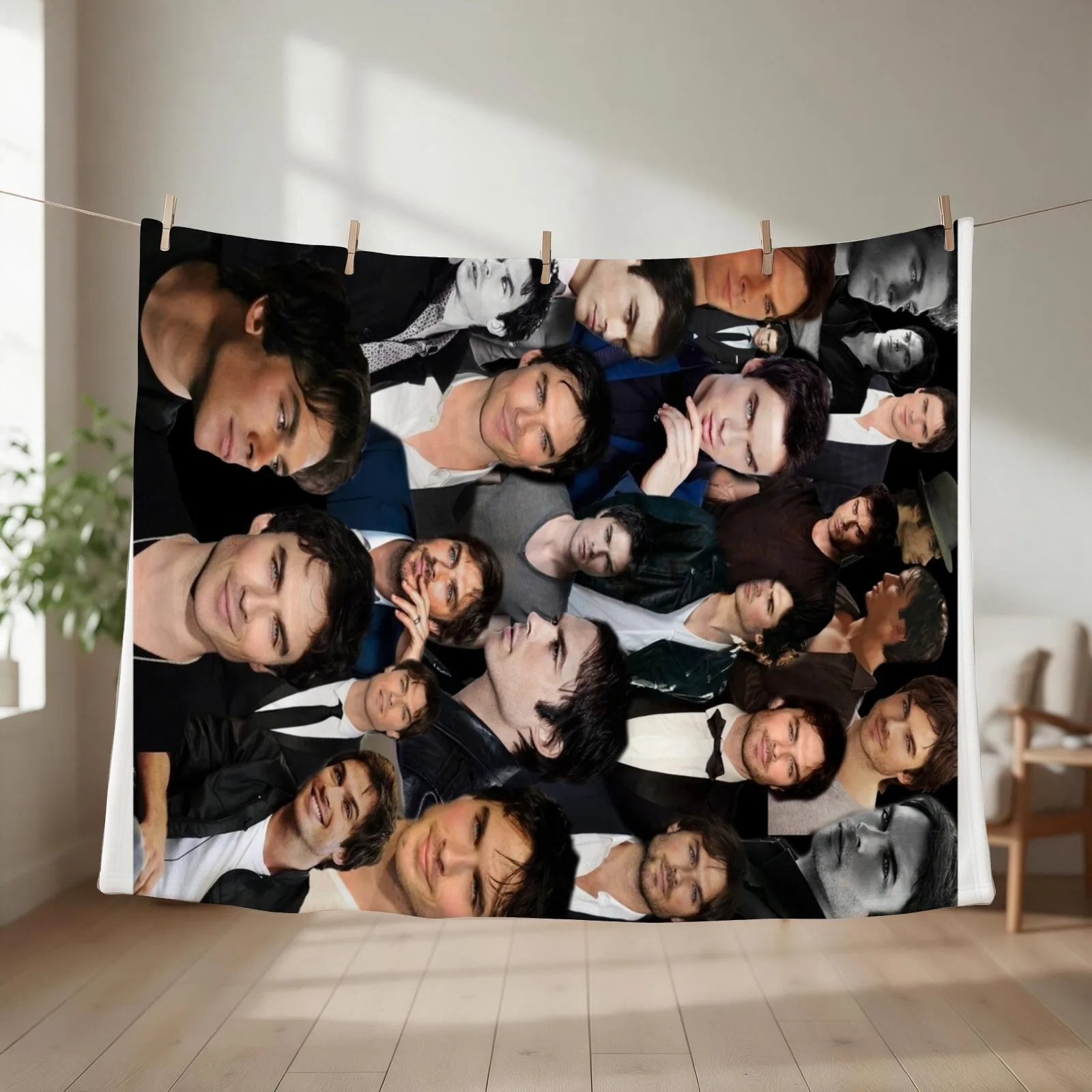 Ian Somerhalder Editing Throw Blanket couch cozy soft plush fuzzy picnic outdoor blanket
