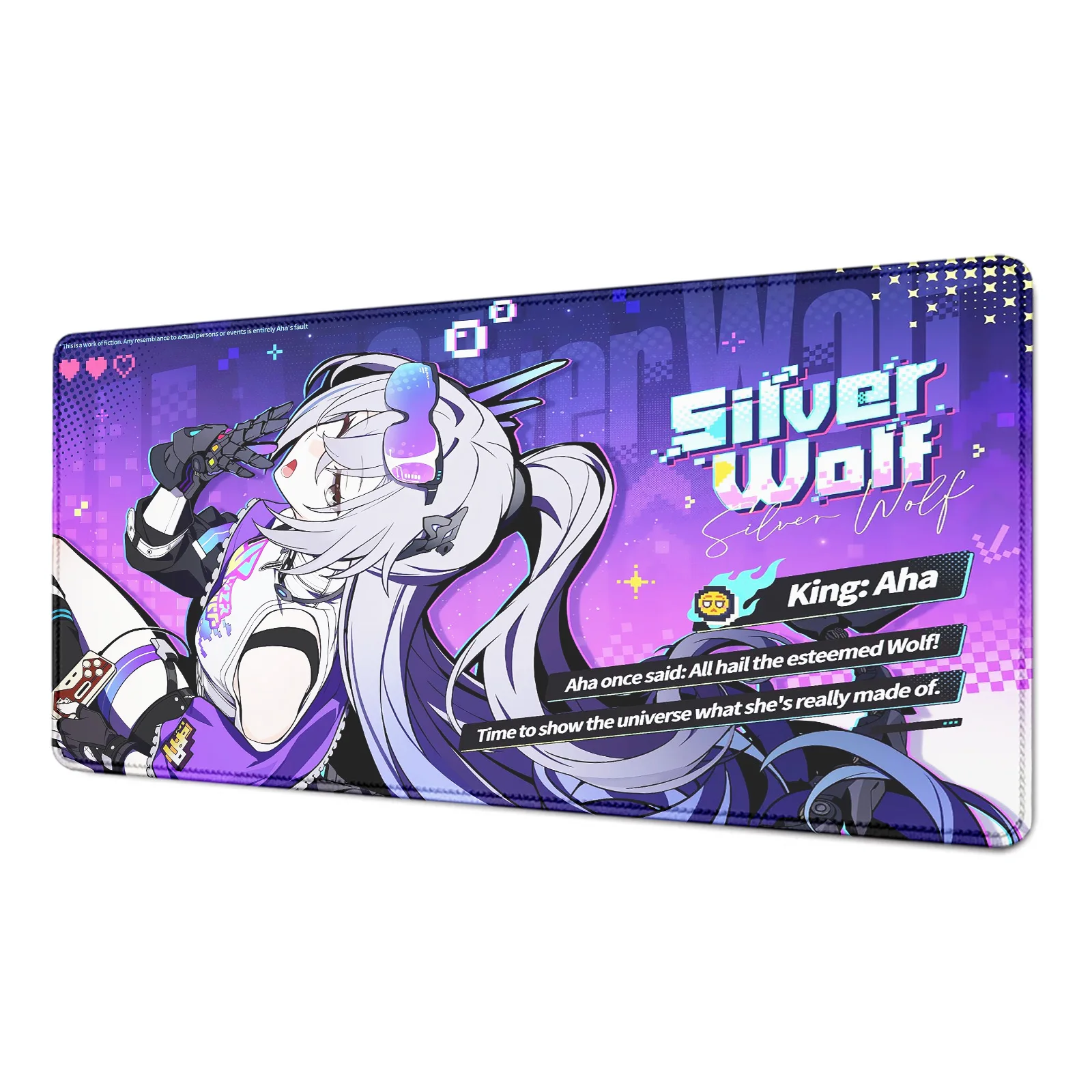 Podkładka pod mysz Silver Wolf Blade Game Honkai Star Rail, duża mata na biurko, ergonomiczna podkładka pod klawiaturę, gumowa, antypoślizgowa, odporna na rozprzężenie, do komputera PC. — zdjęcie produktu 7