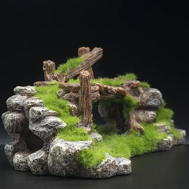 Akwarium Rockery Hideaway Aquatic Caves Wielofunkcyjna ozdoba mostu Dekoracja akwarium na stół Dekoracyjny pulpit
