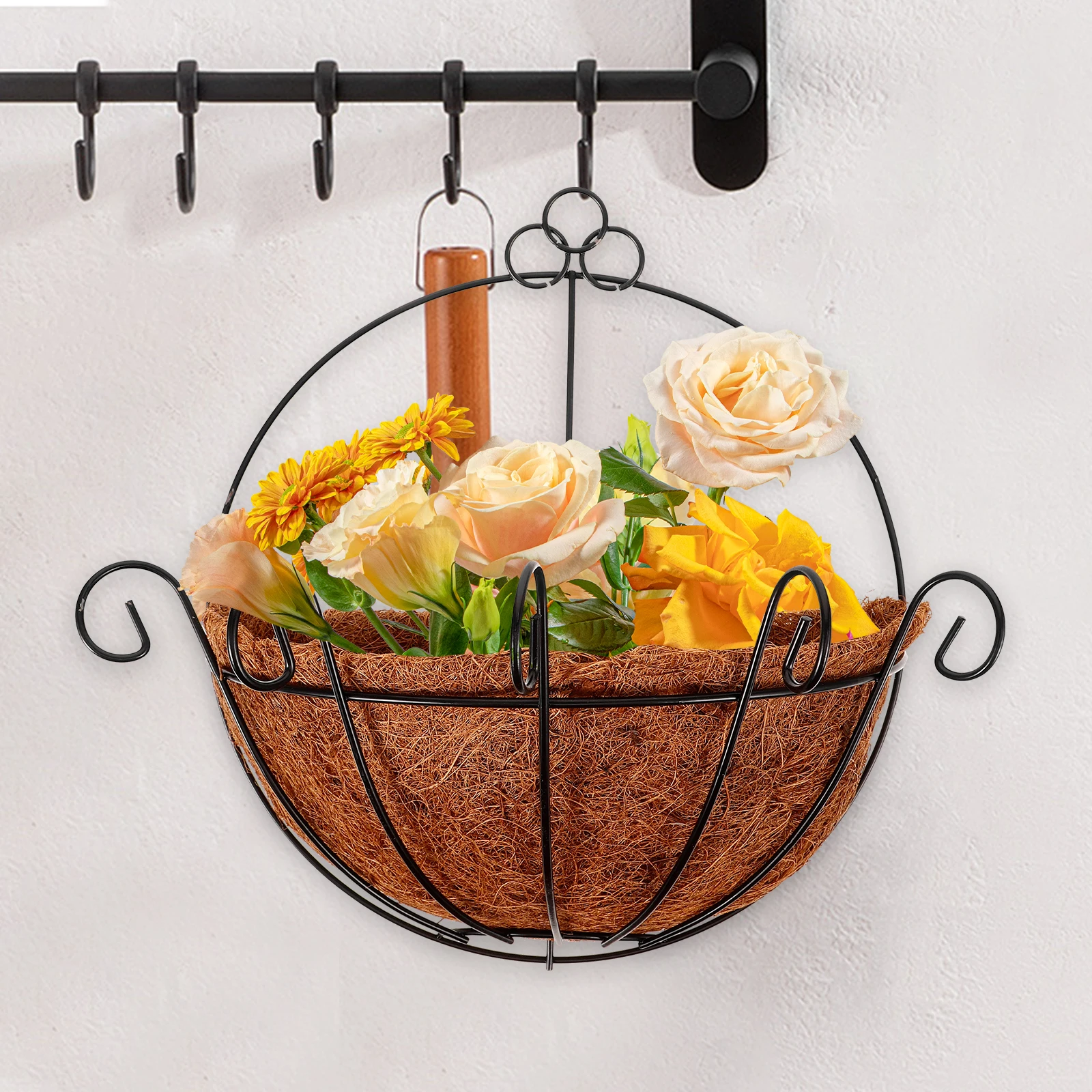 

Wall Hanging 10 Inch Durable Coconut Fiber Plant Holder Hanging Planter Planter Basket Plant Holder Balcony Decorative