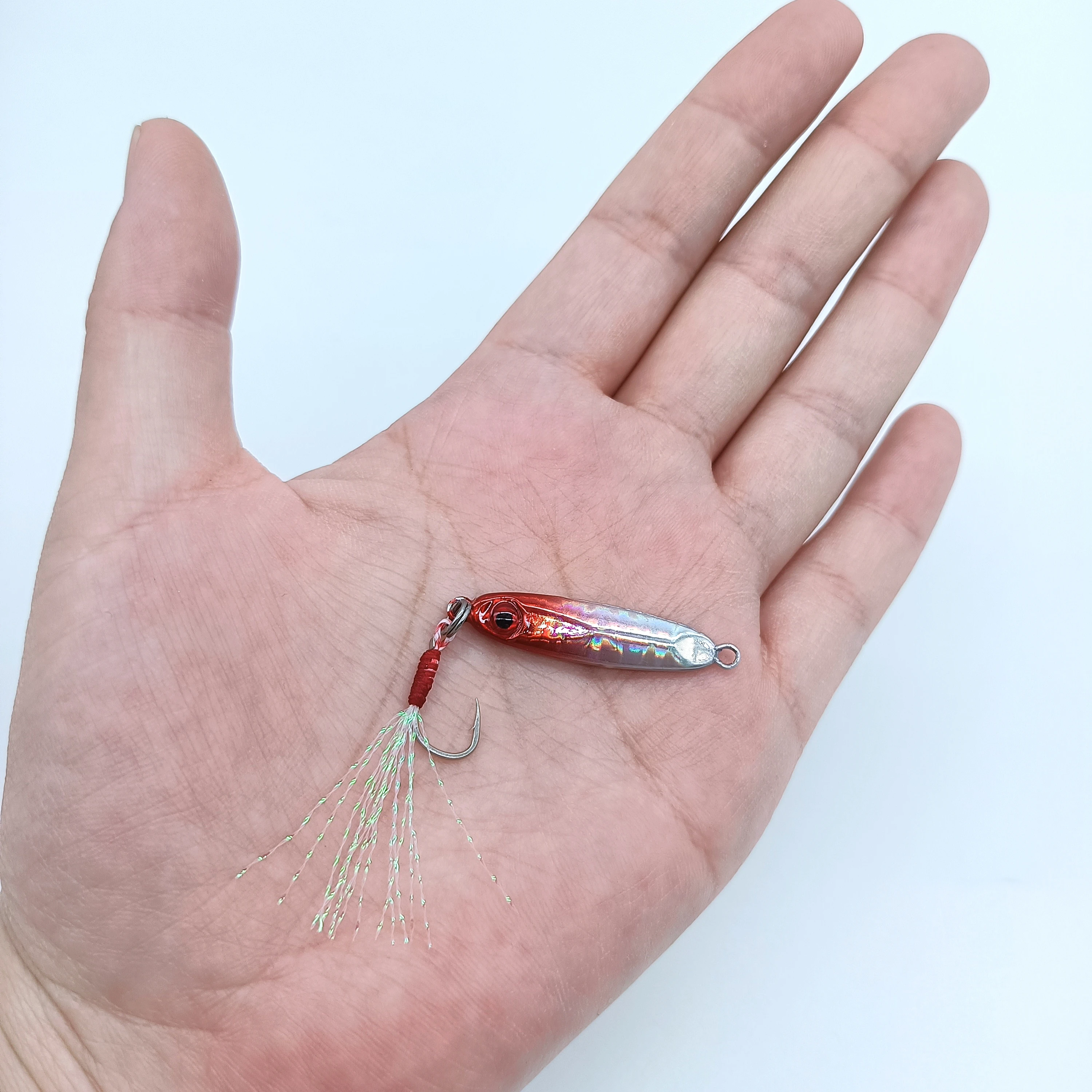 HOOFISH 1PCS Microjigging Angeln Locken 5,5g/32mm Mini Jig Köder Isca Künstliche Jig mit Einzel Haken angeln Zubehör – Detail 9