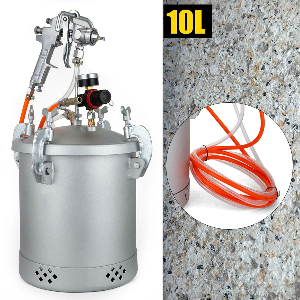 Paint Spraying 10L Pressure Hold Paint Gun Container 3mm