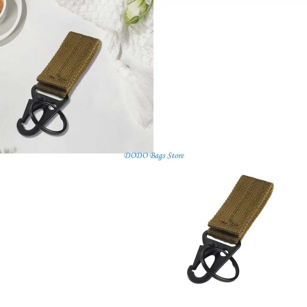 

Tactically Keyring Belt Holder Nylon Webbing Buckle Carabiner Molles Belt Clip