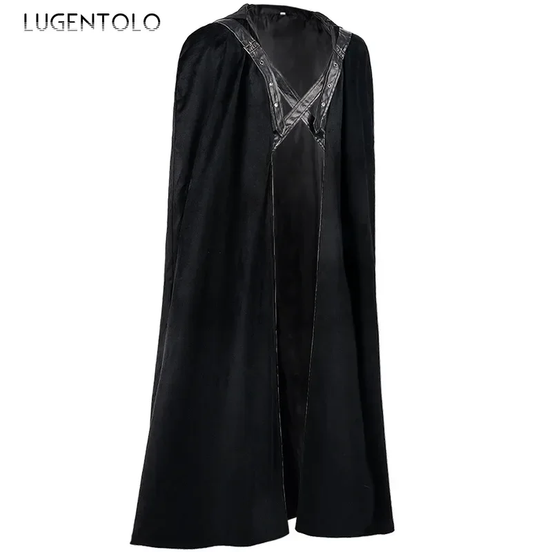 Men Cloak Hooded Cape Party Vintage Halloween Trench Stage Medieval New Cosplay Costumes Dark Renaissance Cloth