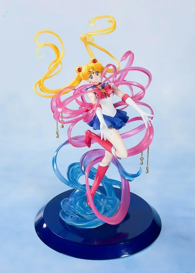 Anime Figure Sailor Moon Crystal Power Transformation Kawaii Girl Action figurine Pvc Girl Model Doll Adult Kids Toy Gifts