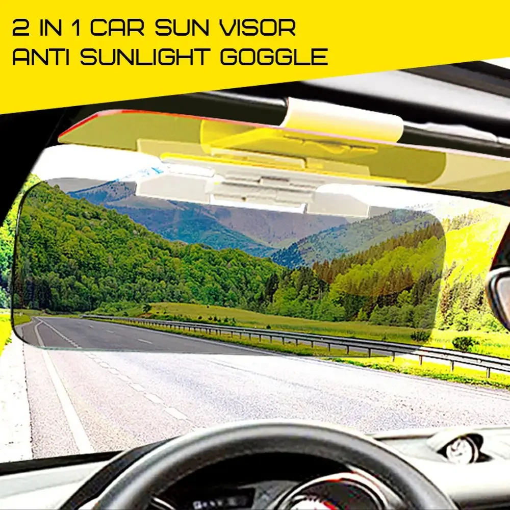 Car Sun Visor Anti Sunlight Dazzling Glass Goggle Day Night Vision Interior Driving Mirror UV Fold Flip Down Clear View