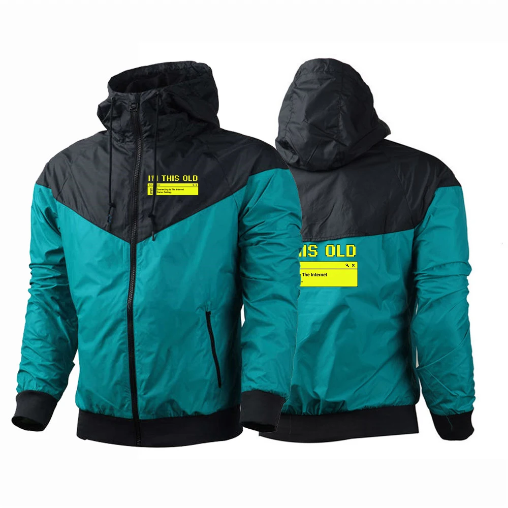 Computer 90s Programmer PC Nerd Geek 2026 Spring Autumn Men Windproof Sun Protection Zip Hooded Jacket Outdoor Sport Coat Hoodie