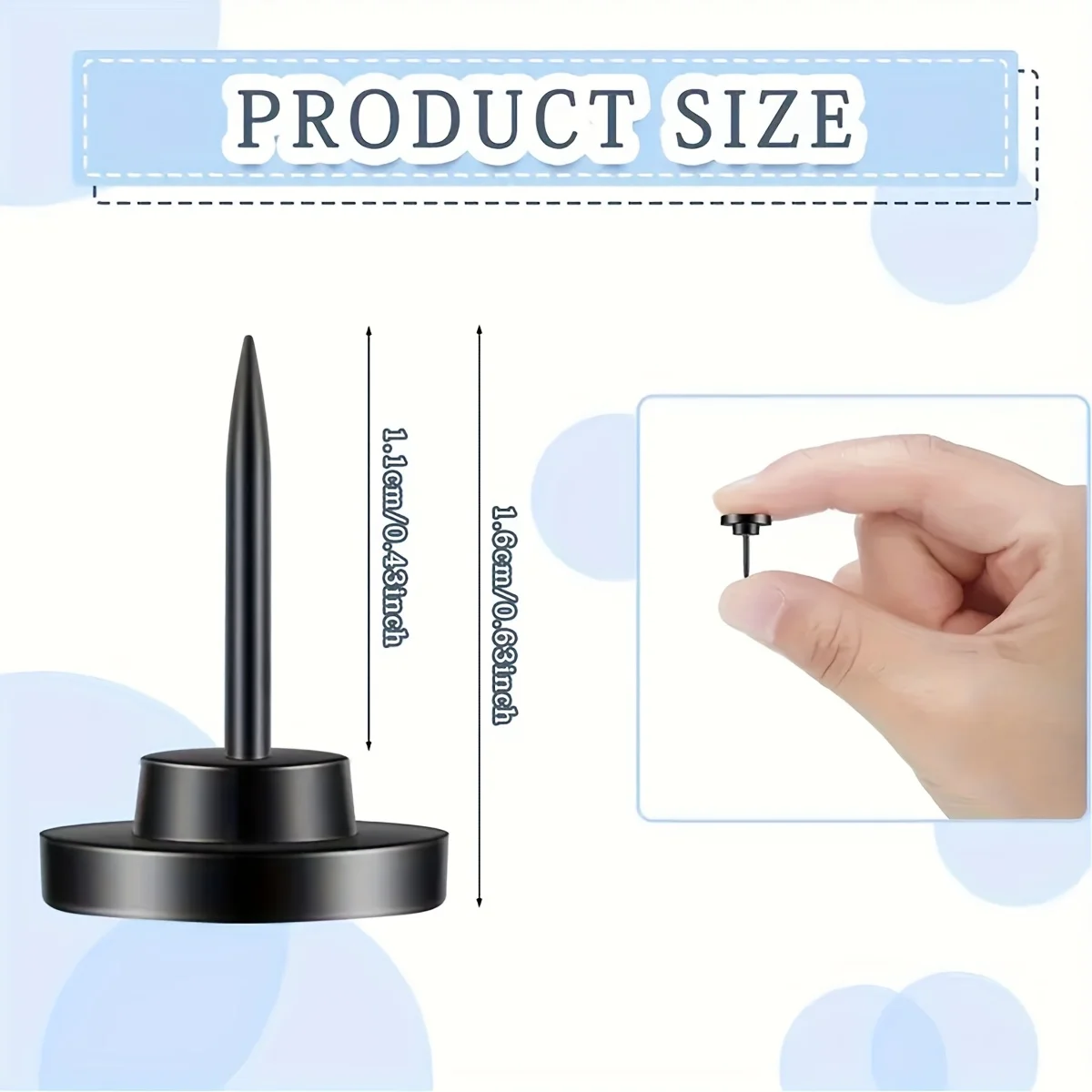 200 Uds. Chinchetas fuertes, tachuelas para pulgar, punta plana de acero para tableros de anuncios, tableros de corcho, mapas, fotos y papeles