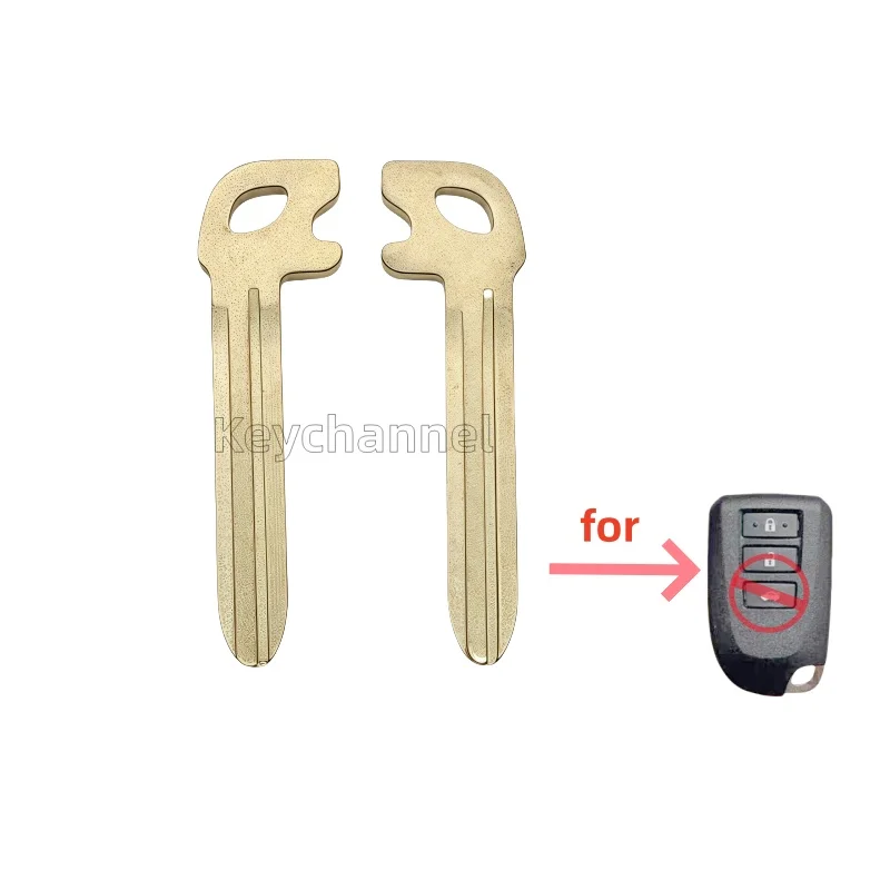 2pcs Car Smart Key Blank Keyless Remote Emergency Blade TOY43 TOY43AT Proximity Key Insert Blade for Toyota Yaris VIOS HIACE