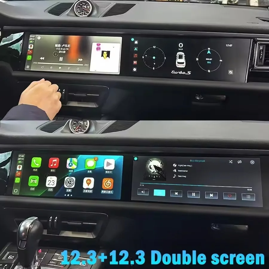 

Android For Porsche Macan 2010-2017 Car Radio Co-pilot Dual Screen Intelligent System Head Unit Multimedia Player Carplay GPS BT