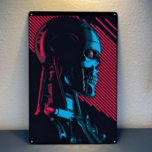 Terminator T800 Movie Metal Poster - Collectable Tin Sign 20x30cm  -aluminum