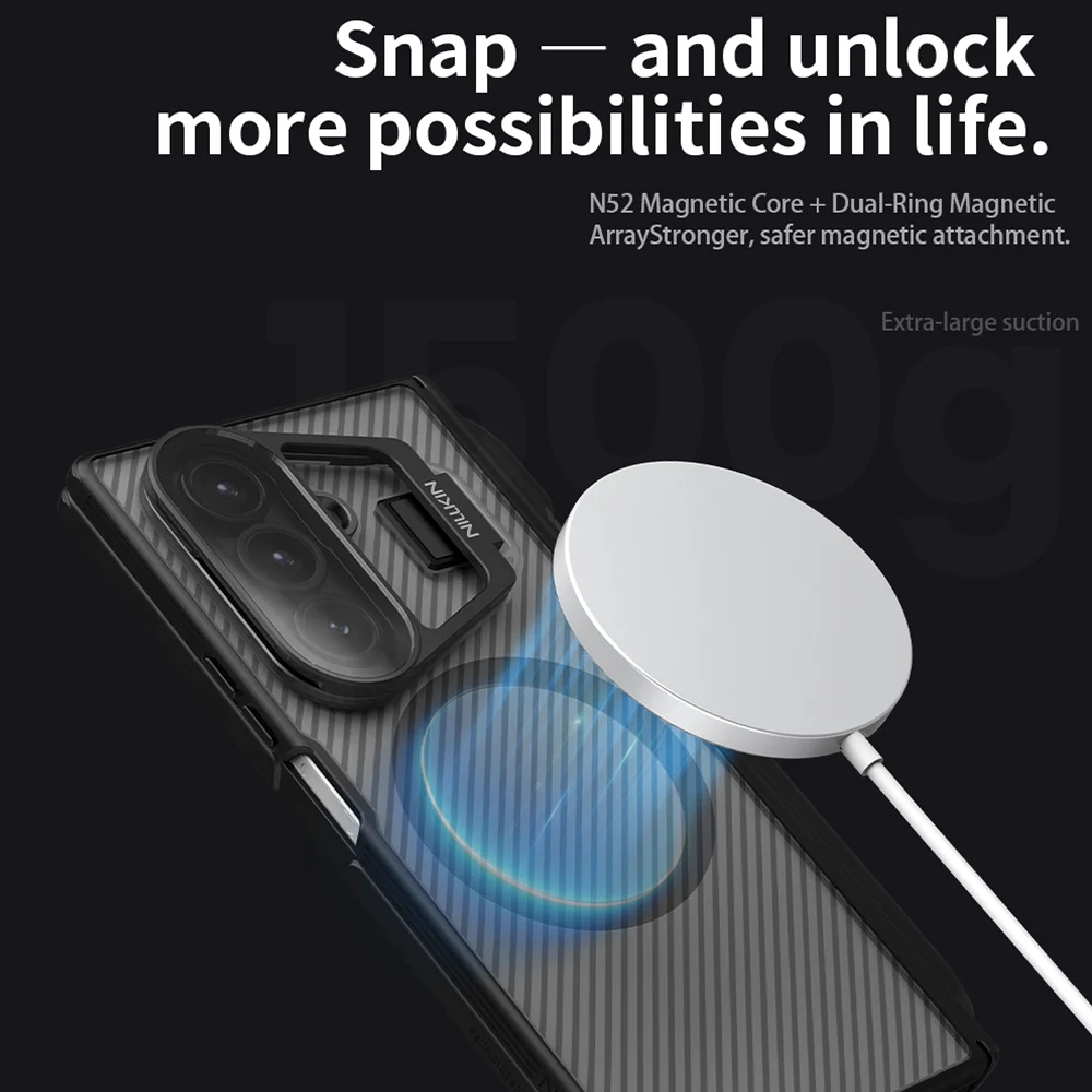 For Samsung Galaxy Z Fold 7 5G Magsafe Case NILLKIN Magnetic With S-Pen Camshield Prop Fold Full Cover Protection For Z Fold 7