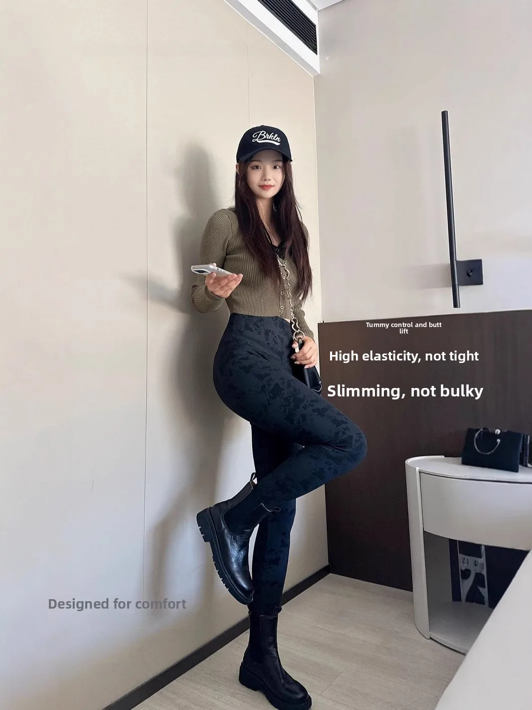 

Спортивные брюки для йоги с высокой талией на подкладке ковчег и принтом, женские осенне-зимние брюки для похудения с контролем живота, базовый слой, брюки Fitn