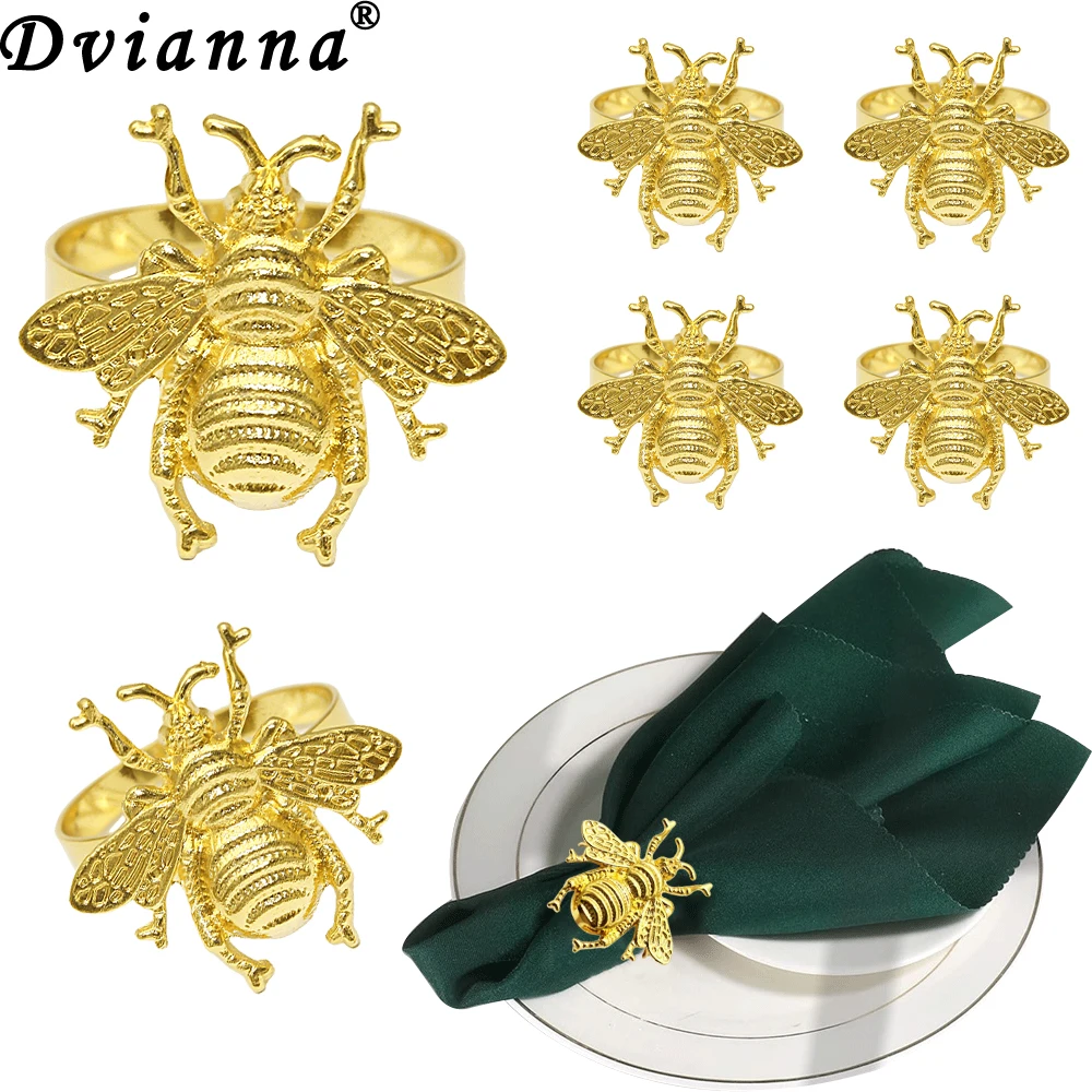 

20 шт., кольца для салфеток «Золотая пчела», металлические сотовые держатели для салфеток для свадебной вечеринки, деревенский фермерский дом, уникальный домашний подарок, декор стола