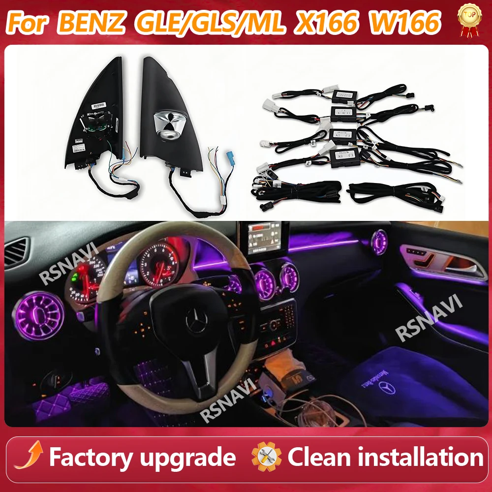 Ambiente-Lichtkabel Original 3 Farben Upgrade 12/64 Farben für Mercedes Benz W166 W212 W218 W292 W221 GLE Auto Dekorations-LED-Lampe