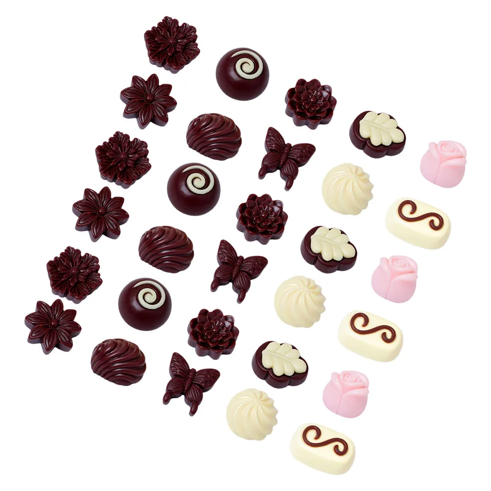 

30 шт., искусственный шоколад, реалистичная имитация десерта для выпечки, декор для вечеринки, ролевые игры, еда, настольный дисплей, домашняя кухня