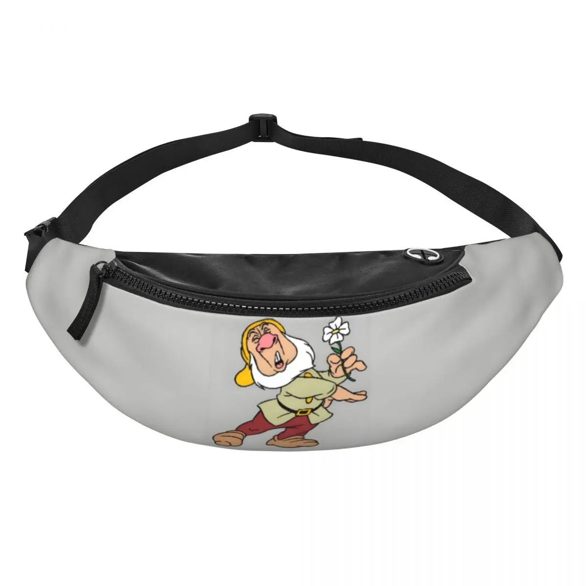 

Custom Snow White And Anime The Seven Dwarfs Fanny Pack Men Women Casual Crossbody Waist Bag for Running Phone Money Pouch