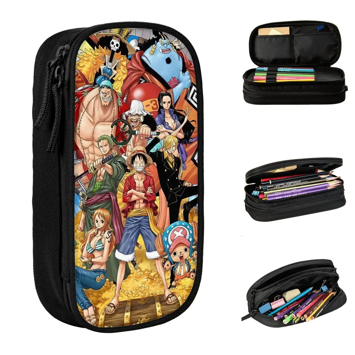 O-One-Trousse à Crayons en Poudre, Pirates du Japon, Manga, Grande Boîte de Rangement pour Étudiant, Cadeaux de Papeterie