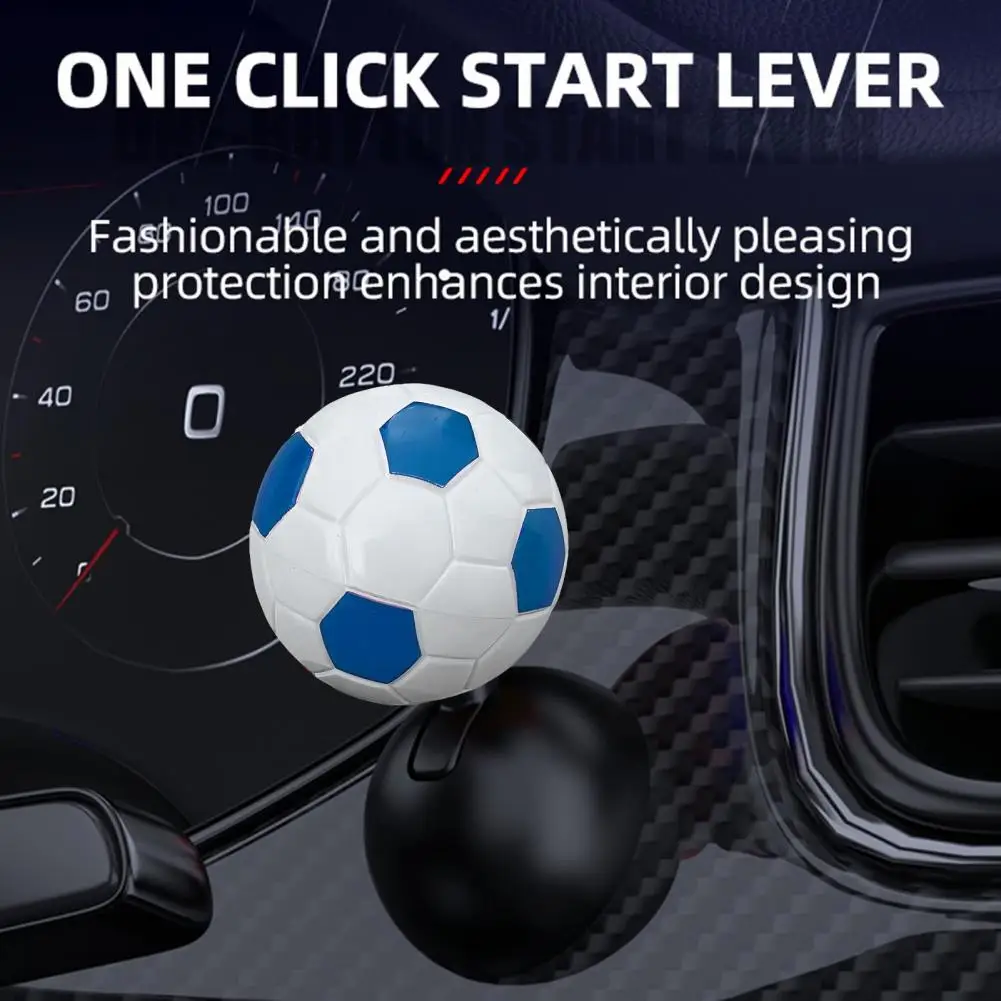 Easy Installation Car Button Cover Soccer-themed Car Start Button Cover Universal Size Joystick Starter Decorative for Easy