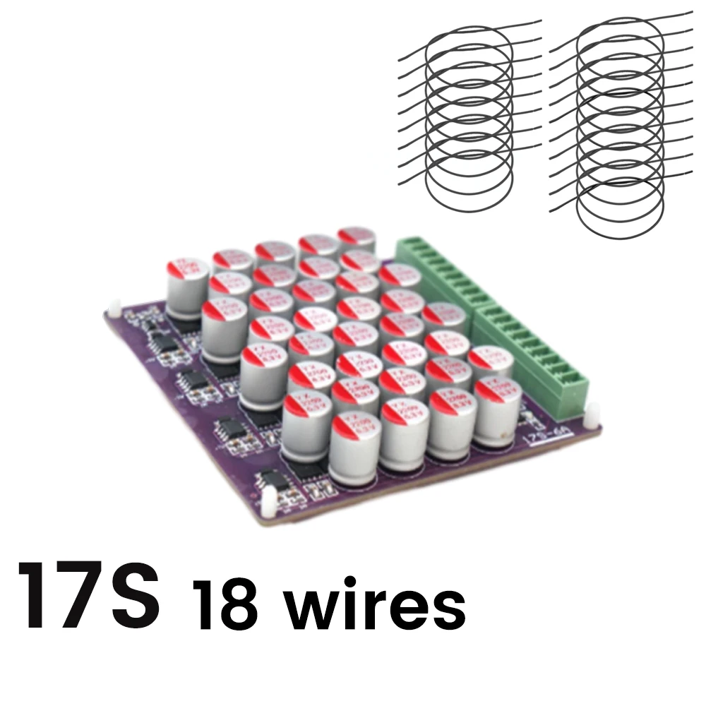 3S 4S 6S 8S 17S Capacitor Active Balancer Lithium Battery Balance Board Lifepo4 Lithium Titanate Battery Balancer image 5