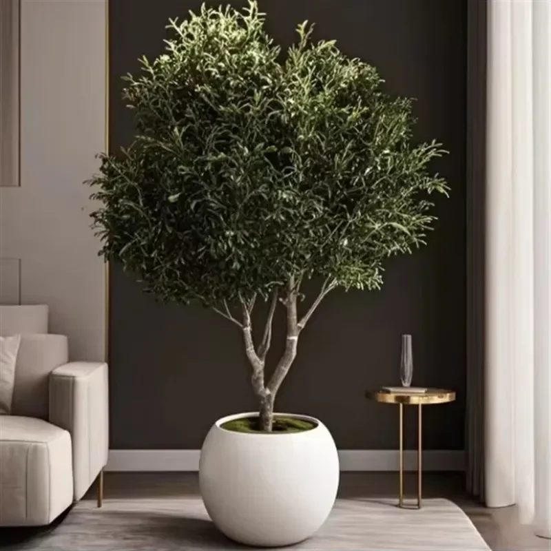 New Design Artificial Potted Olive Trees 200cm for Home Office Artificial Decor Fake Plants Silk Olive Tree Indoor Plant