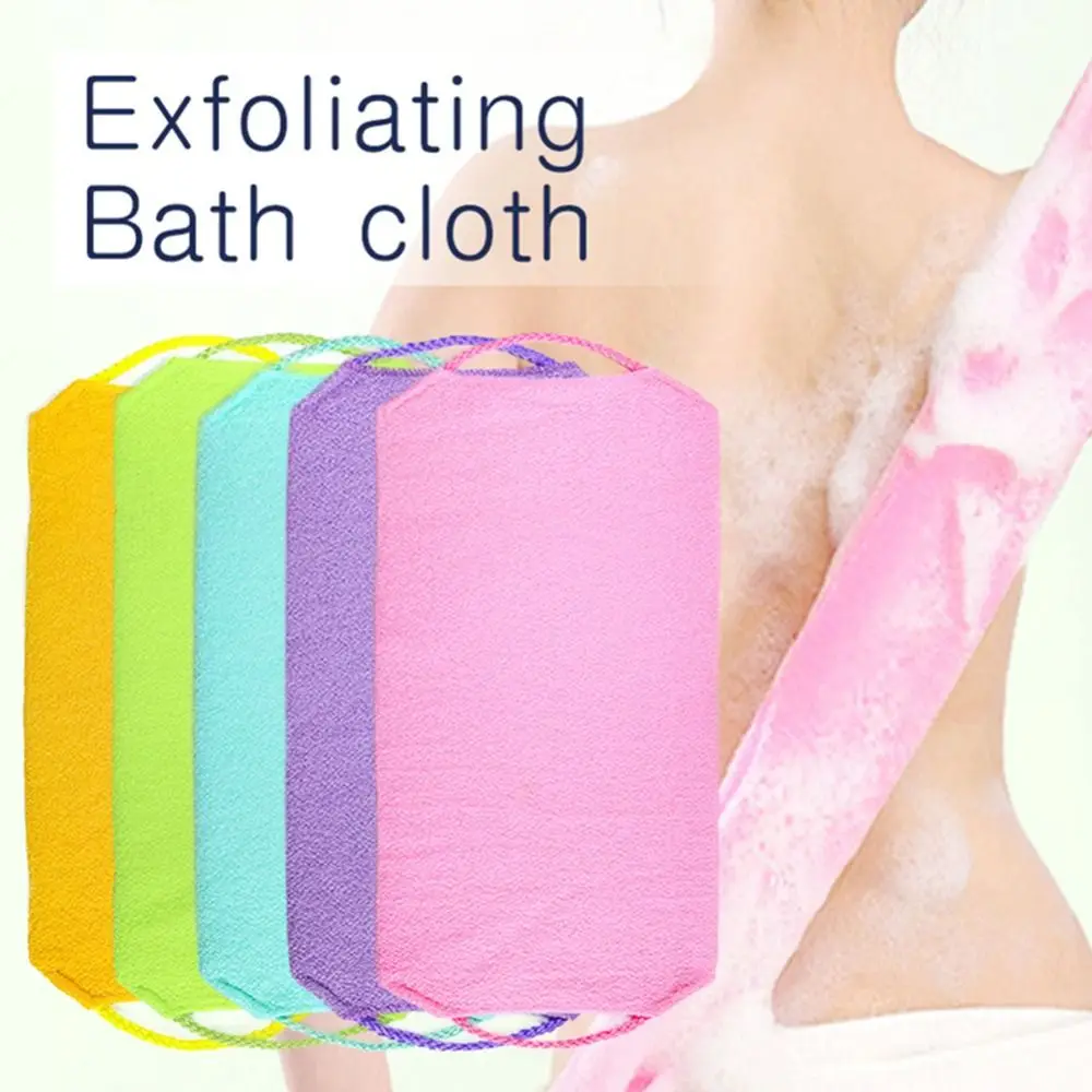 Colorful Exfoliating Rubbing Bath Towel Washcloth Elastic Shower Body Scrub Cleaning Massage Bath Towel Body Washing Clean Towel