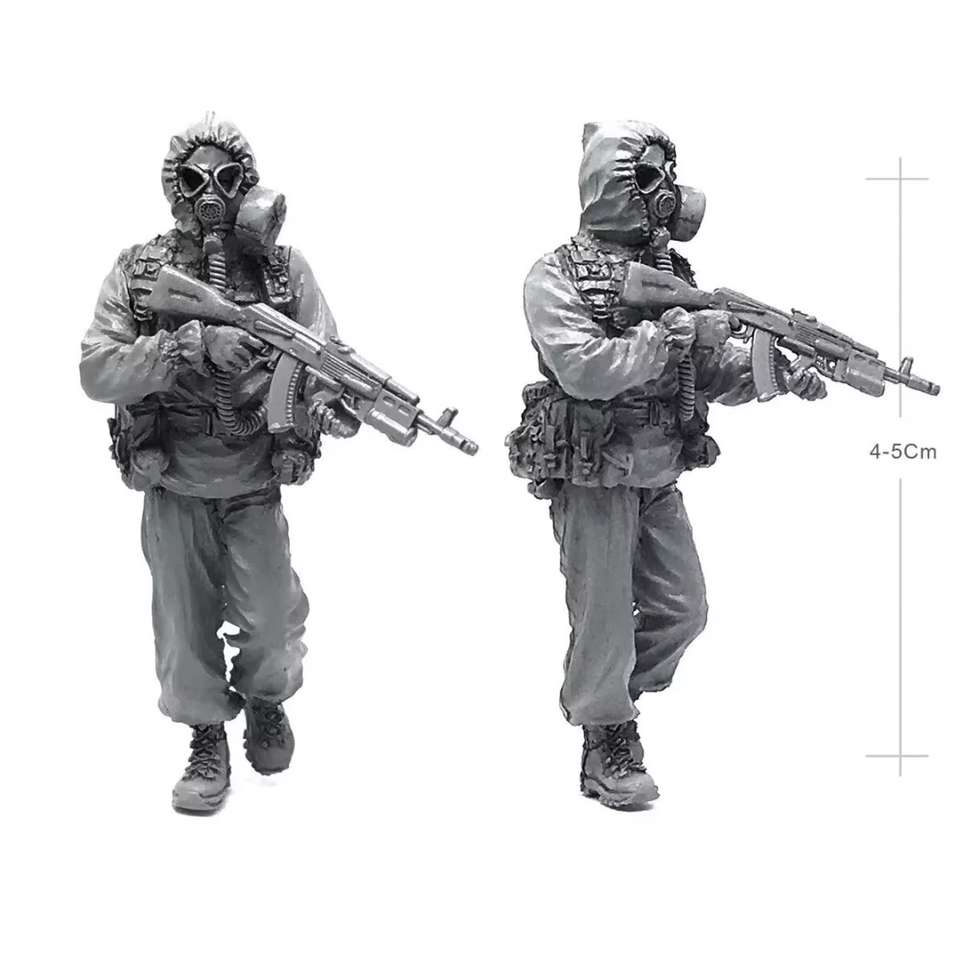 القوات البيوكيميائية الروسية (شخص واحد) 1/35 مقياس كامل الراتنج نموذج لجسم عدة تجميع المنمنمات المفككة اللعب غير مصبوغ