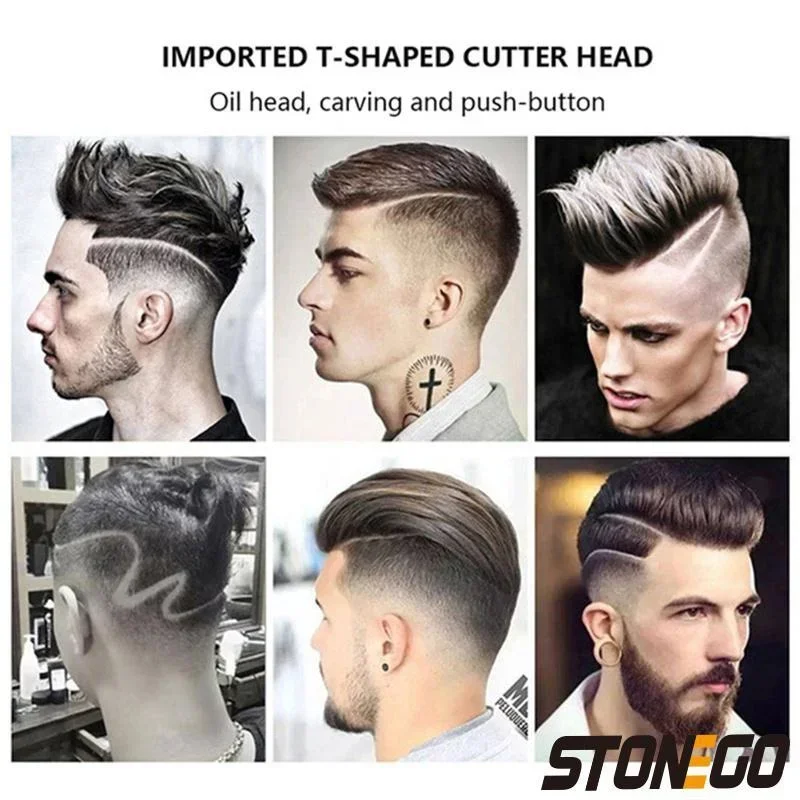 Cordless T-Blade Hair Clipper Set, 10W Power, Steel Cutting Blade, USB Rechargeable, Four Guide Combs, Non-Slip Metal Body, for Hair Cutting, Beard Edging, Lineups and Dry Grooming, Lithium battery, steel blade, USB charging - view 8